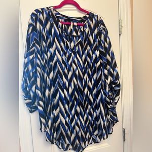 Stylish Blue and Black Women's Top